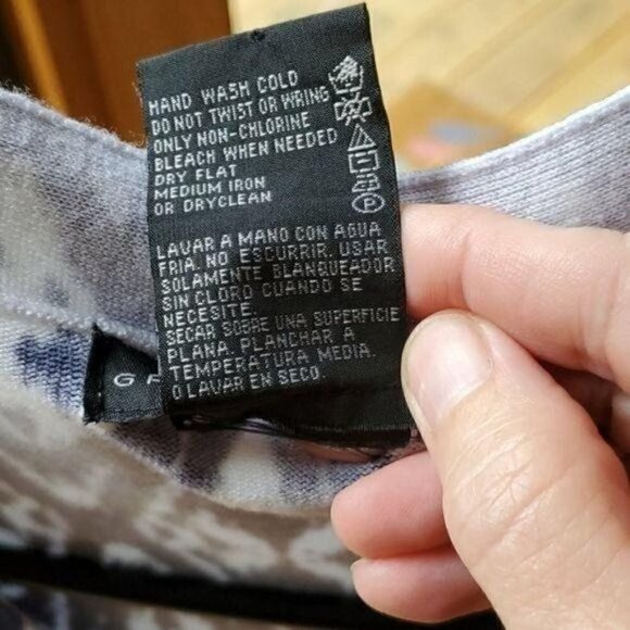 Grace Elements Rayon Aztec Design Blue & White Unique Classy Closure Sz Cardigan - Picture 3 of 8